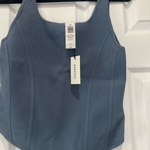 Babaton Sculpt Knit Bustier – Slab Blue – NWT – Size Large